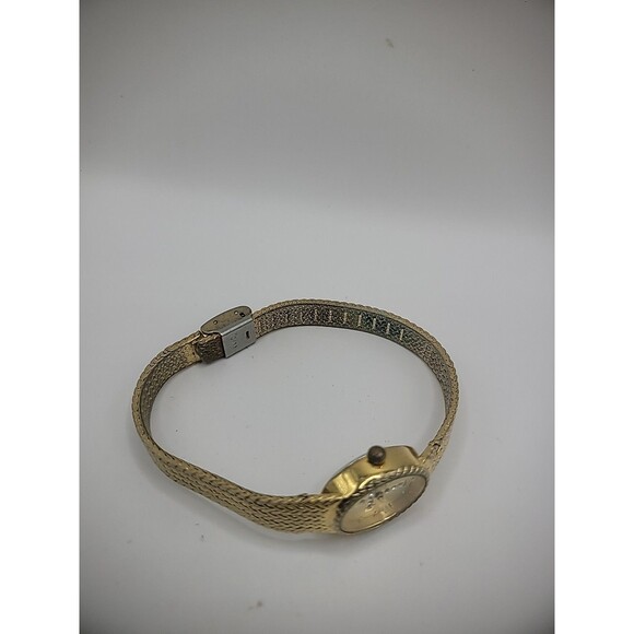 Vintage Sarah Coventry Wristwatch Watch Gold Tone Cross Crystals Jewelry main image 4